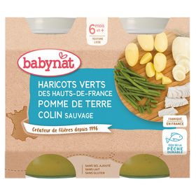 Babybio HARICOTS VERTS DES HAUTS-DE-FRANCE POMME DE TERRE COLIN SAUVAGE ab 6 Monaten