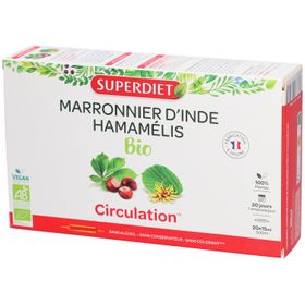 SUPERDIET Marronnier Hamamelis Bio - 20 ampoules de 15 ml