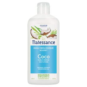 Natessance Huile de Coco Vierge Bio 100 % Pure Première Pression à Froid