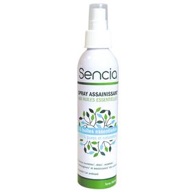 Sencia - Spray assainissant aux 35 huiles essentielles - 100% pures et naturelles - Elimine les bactéries, virus et acariens - Spray 200ml