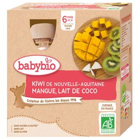 Babybio KIWI DE NOUVELLE-AQUITAINE MANGUE LAIT DE COCO