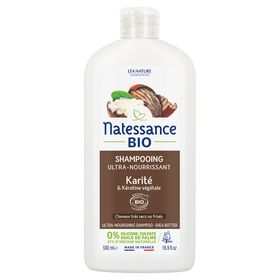 Natessance Shampooing Ultra-Nourrissant Karité Bio et Kératine Végétale
