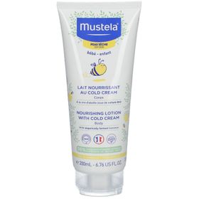 mustela® Bébé Enfant Lait nourrissant au Cold Cream à la cire d'abeille BIO Peau Sèche