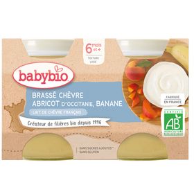 Babybio BRASSÉ CHÈVRE ABRICOT D'OCCITANIE BANANE dès 6 mois