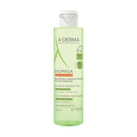 A-DERMA EXOMEGA CONTROL Weichmachendes 2-in-1-Waschgel Anti-Juckreiz