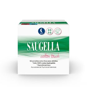 SAUGELLA Cotton Touch Damenbinden Nacht