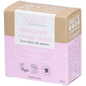 ALPHANOVA Nettoyant visage doux solide pour tous types de peaux