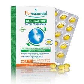 PURESSENTIEL RESPIRATOIRE Bronchien-Kapseln mit BIO-Ölen - 30 Kapseln