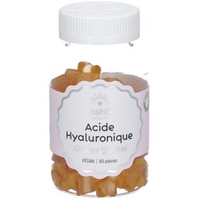 Lashilé Beauty - Compléments Alimentaires - Acide Hyaluronique - favoriser l'éclat et l'élasticité de la peau - Cure 1 mois - 60 Gummies - Fabrication Française