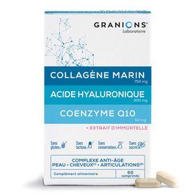 Laboratoire des GRANIONS® Complexe Collagène, Acide Hyaluronique & Coenzyme Q10