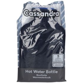 Cassandra Bouillotte Housse Tricot Bleu 1,8L