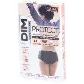 DIM Protect Waschbarer Menstruationsslip - Boxer - Bio-Baumwolle - Mittlerer Fluss - 44/46