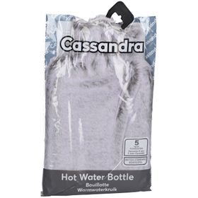 Cassandra Bouillotte Housse Fausse fourrure Gris clair 1,8L