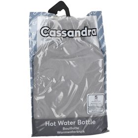 Cassandra Wärmflasche mit Kunstpelzhülle Grau 1,8L