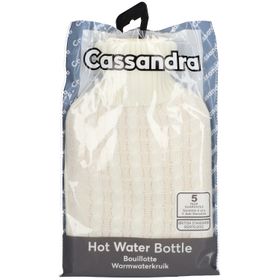 Cassandra Bouillotte Housse Tricot Blanche 1,8L