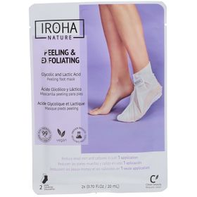 IROHA NATURE Chaussettes de gommage et d'exfoliation à l'acide glycolique