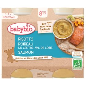 Babybio RISOTTO POIREAU DU CENTRE-VAL DE LOIRE SAUMON ab 8 Monate