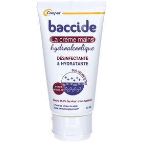 BACCIDE - Crème mains hydroalcoolique - Désinfectante et hydratante - 50ml