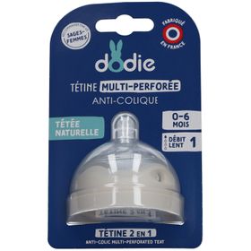 Dodie Multi-Perforierter Anti-Kolik Sauger Fluss 1 Langsam +0