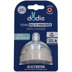 Dodie Multi-Perforierter Anti-Kolik Sauger Fluss 4 Dickes Team +6M