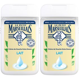 Le Petit Marseillais Crème de douche Lait Lot de 2x250ml
