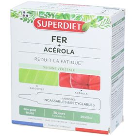 Superdiet Eisen + Acerola fruchtiger Geschmack Müdigkeit