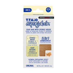 Esponjabon Savon Éponge 2 en 1 Flocons d’Avoine Gommage Doux