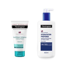 NEUTROGENA CR PIED TS/ABIME 150ML + NTG LAIT HYDRATATION PROFONDE 400 ML
