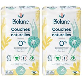 BIOLANE Natürliche Windeln Größe 4 - Ultra-absorbierend Null-Leckage