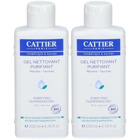 Cattier Gel nettoyant purifiant bio peaux grasses à imperfections