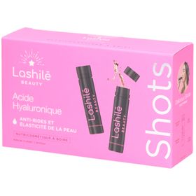 Lashilé Beauty - Shots Acide Hyaluronique 150 mg - Anti-rides et élasticité de la peau - Nutricosmétique à boire - Programme 14 Jours - Acide hyaluronique, Zinc