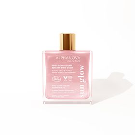 Alphanova Huile scintillante Pink Glow aux huiles bio jojoba argan framboise