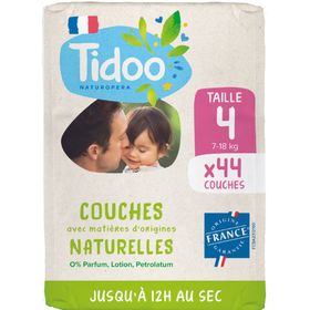 TIDOO – Ökologische Windeln mit 100 % natürlichem Einlagestoff, Größe T4 (7–18 kg)