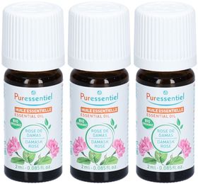 PURESSENTIEL Ätherisches Öl Damaszener Rose 3x2ml