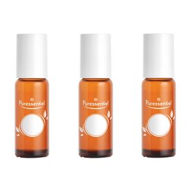 Puressentiel leere Glasflasche mit Roller