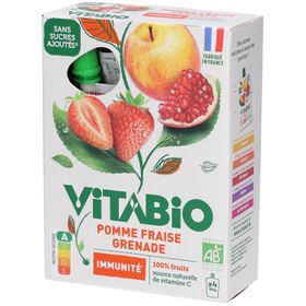 VITABIO Fruchtflaschen Apfel Erdbeere Granatapfel