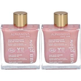 Alphanova Huile scintillante Pink Glow aux huiles bio jojoba argan framboise