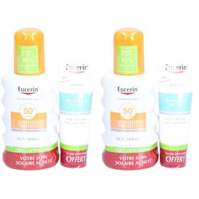 Eucerin® SUN SENSITIVE PROTECT Spray SPF 50+ et SENSITIVE RELIEF Gel-cream