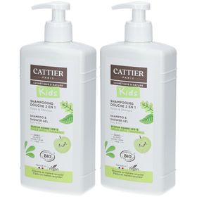 CATTIER KIDS Shampooing douche 2 en 1 Corps et cheveux - Pomme verte
