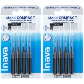 Inava Mono Compact Interdentalbürsten Schmal Schwarz