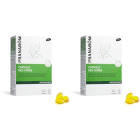 PRANARÔM - Aromaforce - Capsules Nez-Gorge - Compléments Alimentaires Aux Huiles Essentielles - Origan(*) - (*) Maintient La Santé Des Voies Respiratoires - 100% Bio - 30 Capsules