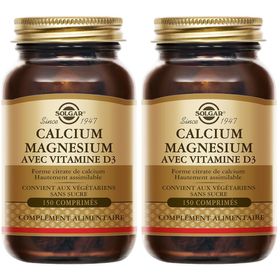Solgar Calcium Magnésium Vitamine D3 - Os et Cartilages - Vitalité - 150 comprimés