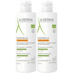 A-DERMA EXOMEGA CONTROL Gel moussant émollient visage corps