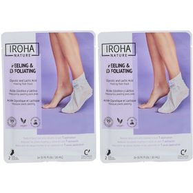IROHA NATURE Chaussettes de gommage et d'exfoliation à l'acide glycolique