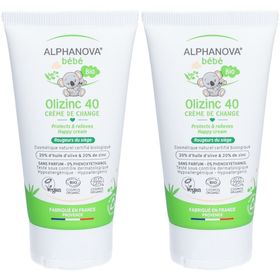Alphanova CRÈME DE CHANGE BÉBÉ CERTIFIÉE BIO OLIZINC 40 | ALPHANOVA BÉBÉ