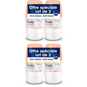 ETIAXIL - Déodorant - Transpiration Faible - Aisselles - 24h - Roll On - Fabriqué en France - 50 ml - Lot de 2