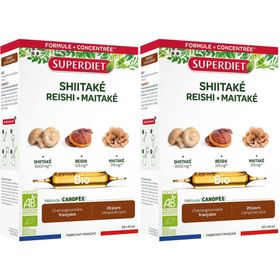 SUPERDIET Shiitake Reishi Mait Bio - 20 Ampullen à 10 ml