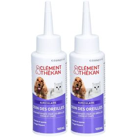 Clément Thékan Lotion Nettoyante pour les Oreilles pour Chiens et Chats - Soin des Oreilles