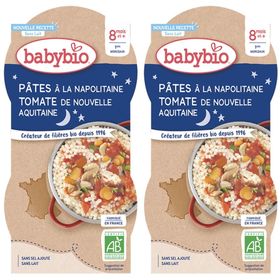 Babybio PÂTES À LA NAPOLITAINE TOMATE DE NOUVELLE-AQUITAINE dès 8 mois