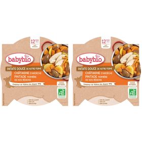 Babybio PATATE DOUCE CHÂTAIGNE D'ARDÈCHE PINTADE FERMIÈRE DE NOS RÉGIONS dès 12 mois